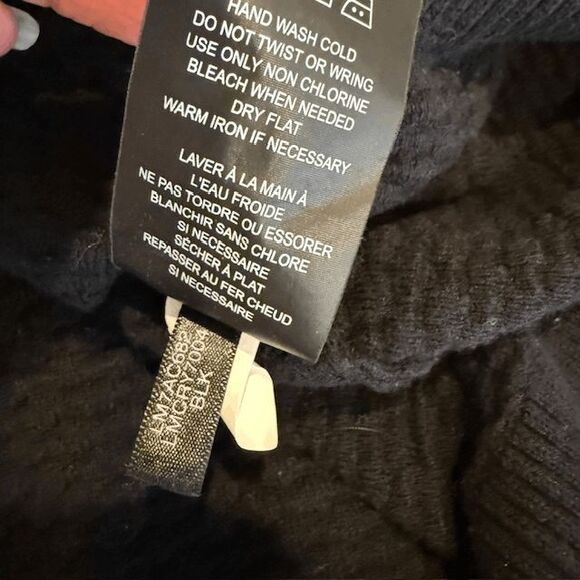 Karl Lagerfeld Textured Basketweave Honeycomb Black Sweater Men's Size Medium - Picture 6 of 10